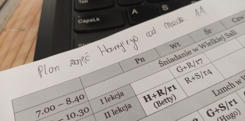 Materiał autora do pracy nad powieścią